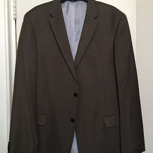 Brown two button 100% wool blazer